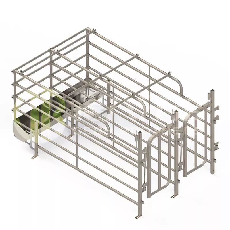 విస్తృత స్పానిష్ ఉచిత-యాక్సెస్ పిగ్ స్టాల్స్